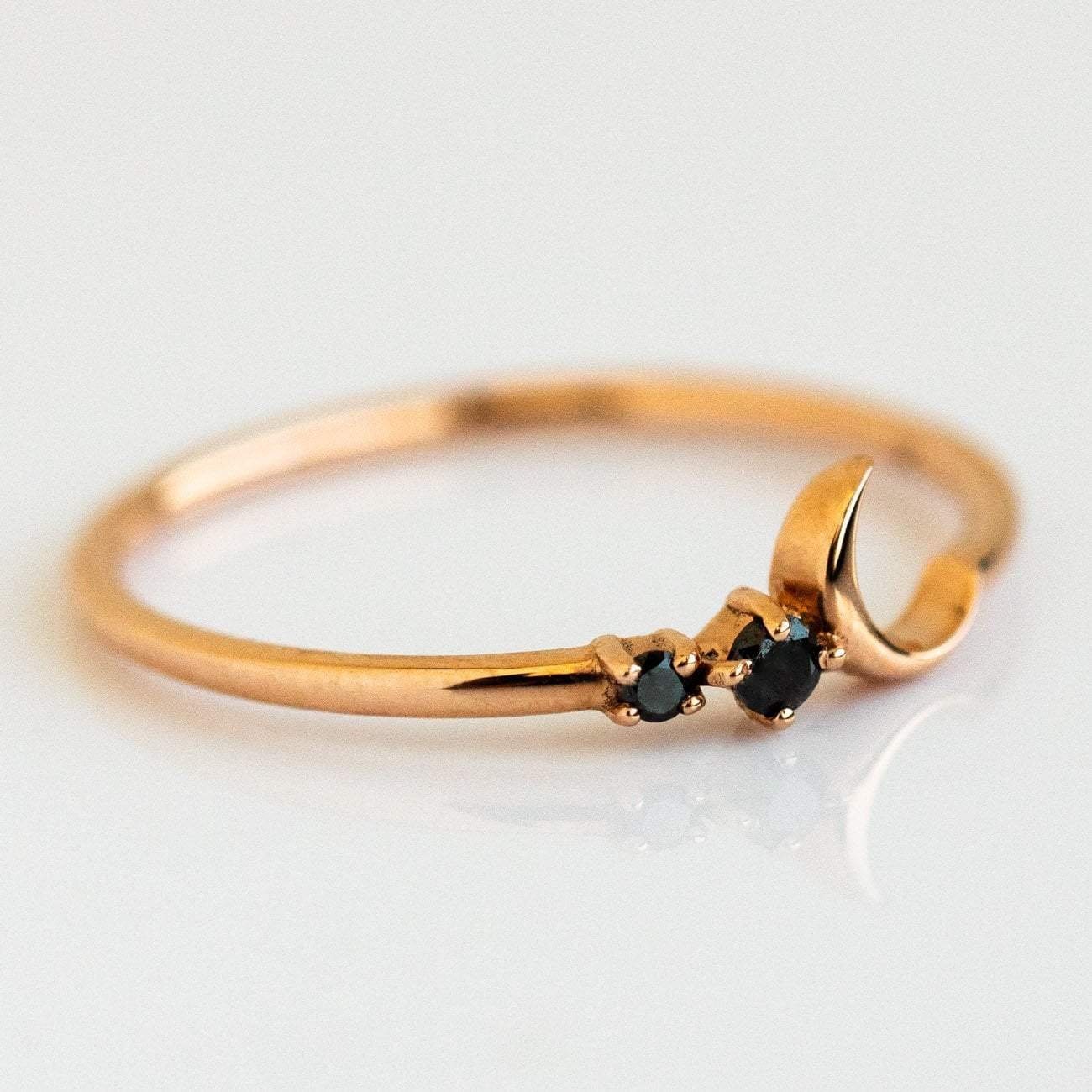 Black Spinel band ring, Unique Spinel Wedding band bridal proposal ring, moon Band rings gifts for her, Full eternity band rings For Women