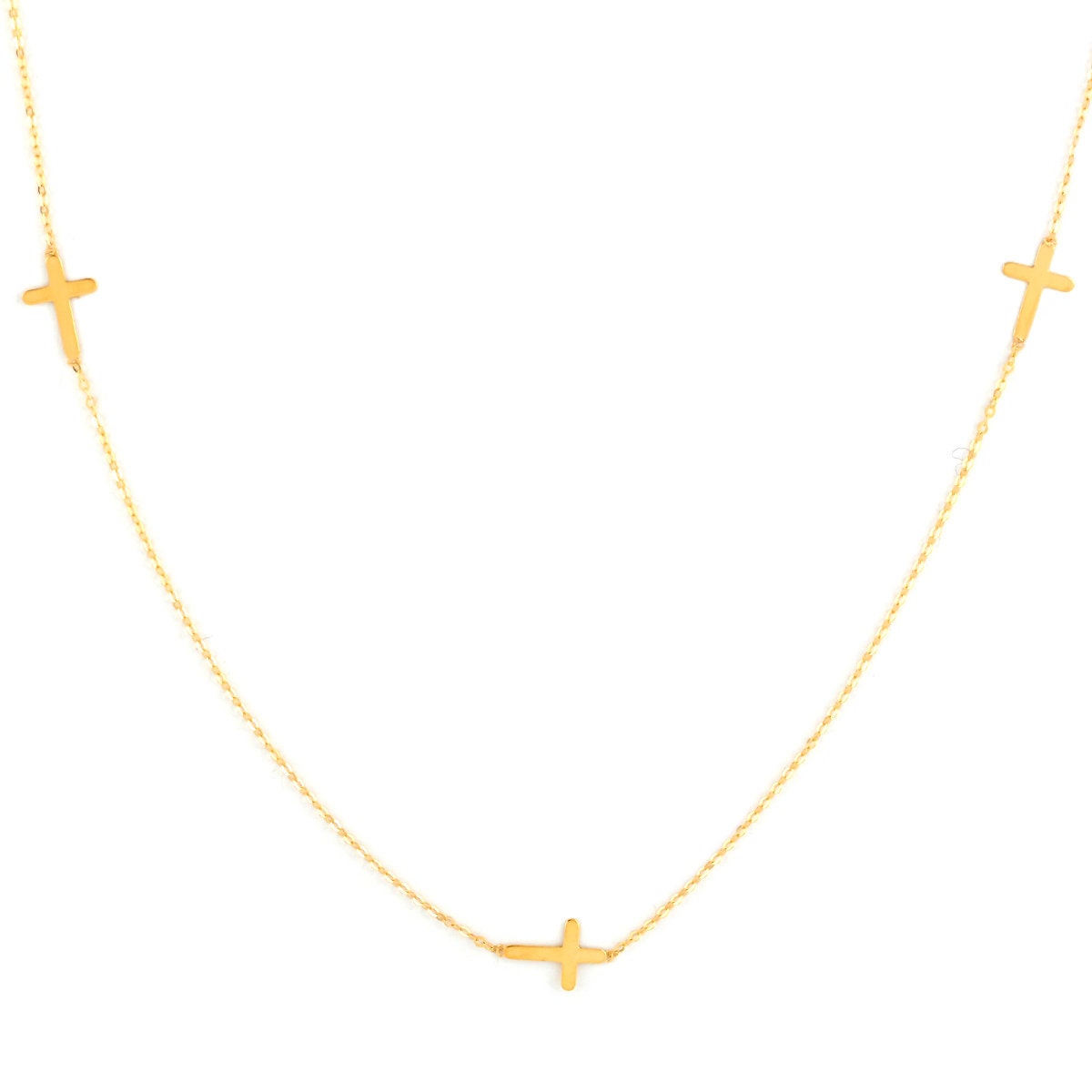 Tiny Cross Necklace, Dainty Gold Cross Necklace, Christian gift for Women, Small Cross Necklace, Religious necklace for girls, Gift for her