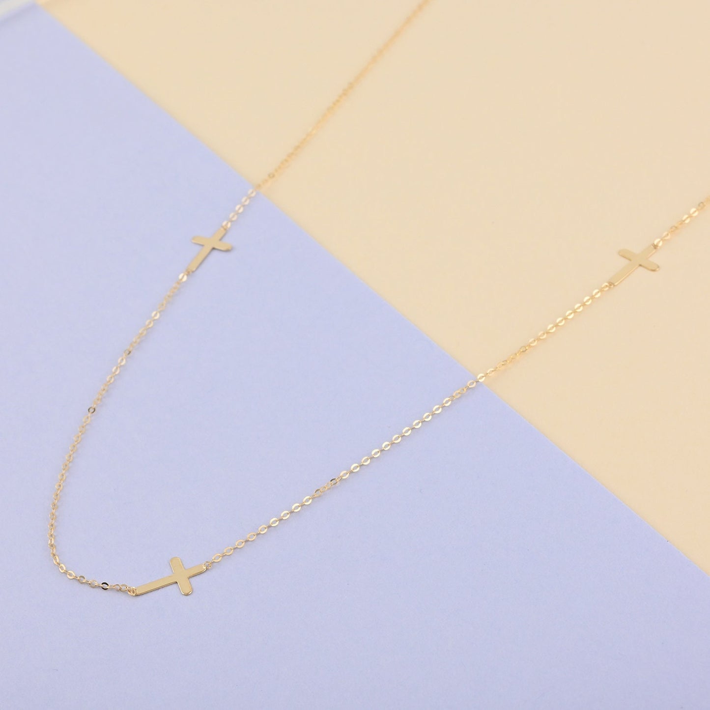 Tiny Cross Necklace, Dainty Gold Cross Necklace, Christian gift for Women, Small Cross Necklace, Religious necklace for girls, Gift for her