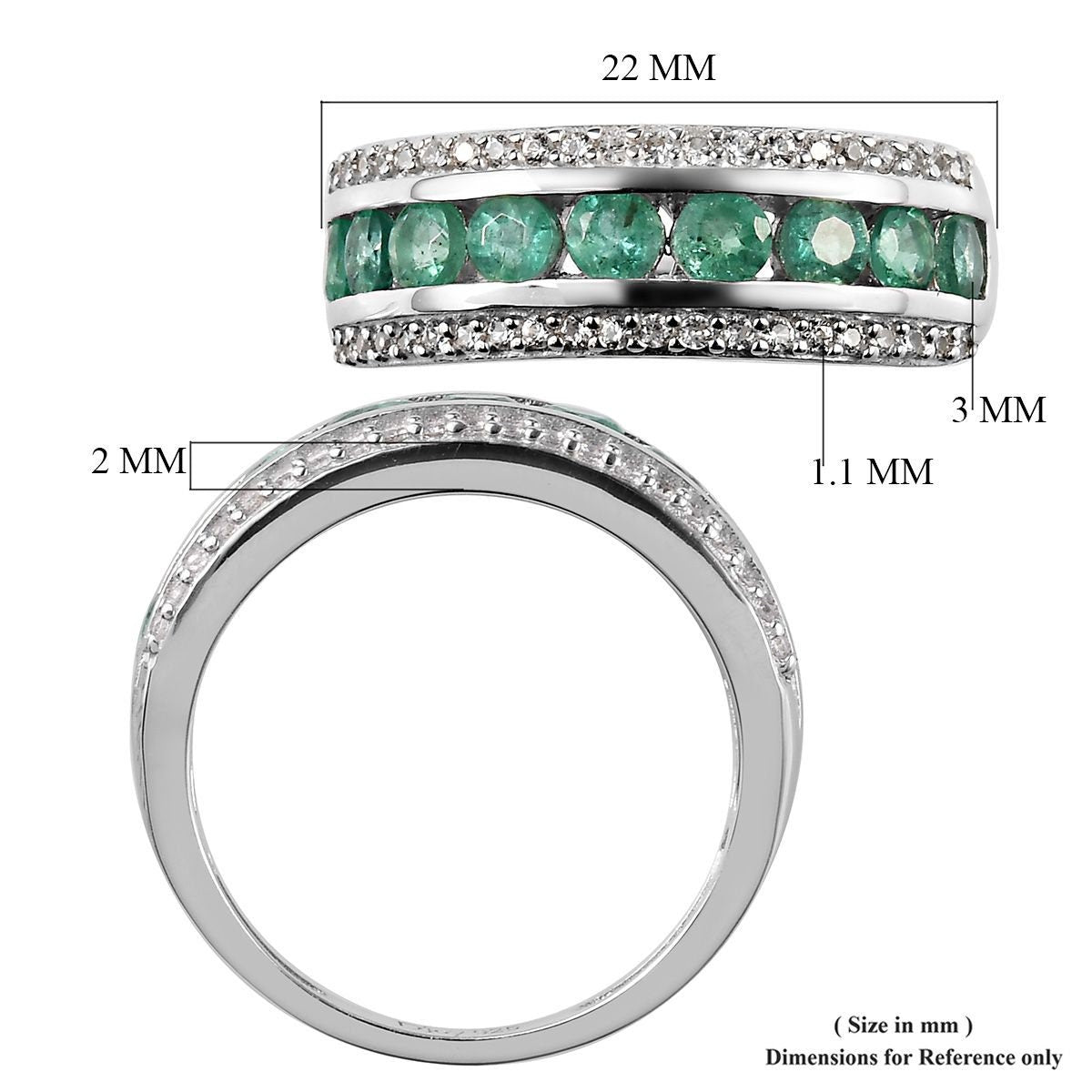 Vintage 3Ct Green Emerald And Diamond Halo Wedding Band Ring, 14K Gold Emerald Ring, Natural Green Emerald & Diamond Ring,