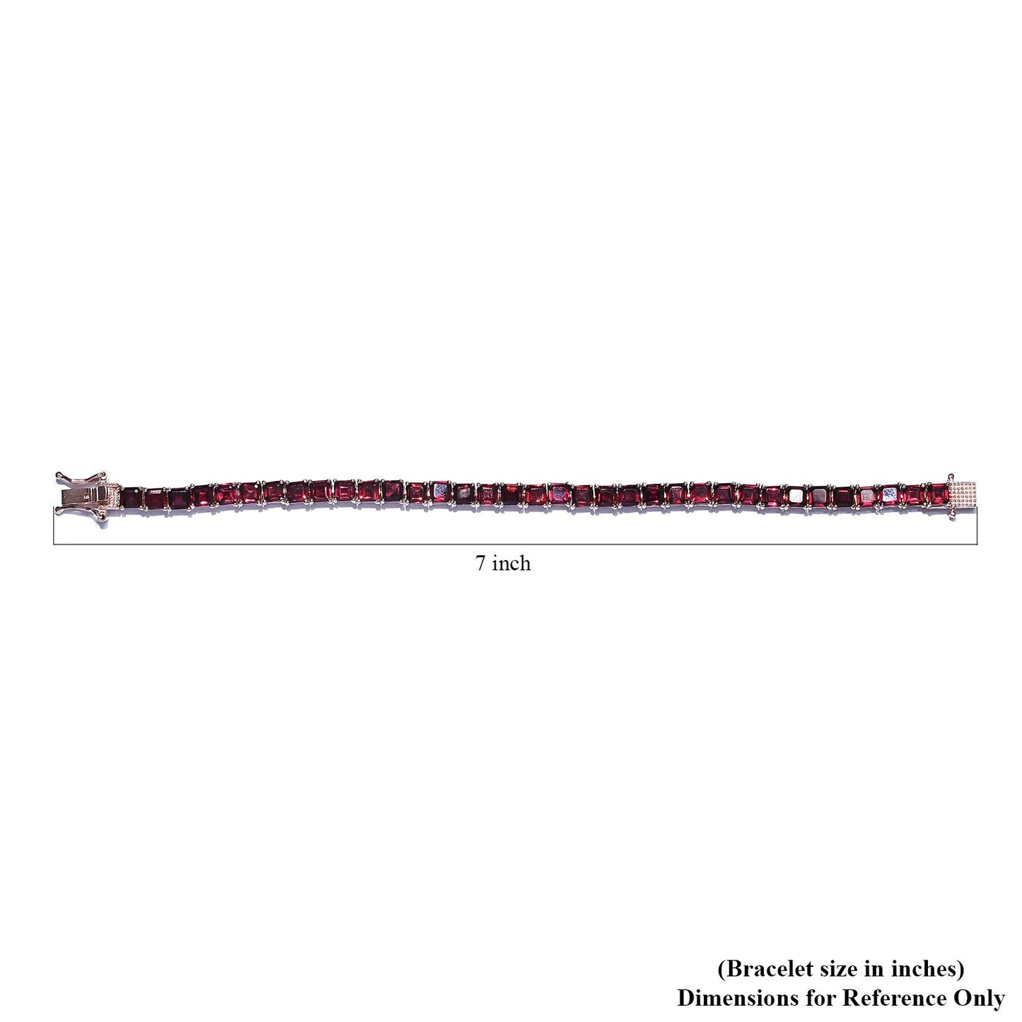 Natural Garnet Tennis Bracelet: 925 Sterling Silver, January Birthstone