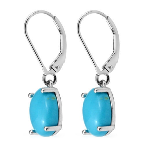 14K Gold Turquoise Earrings, Turquoise Oval Gemstone Earrings, Turquoise Jewelry, December Birthstone, Dainty Earrings, Boho Earrings