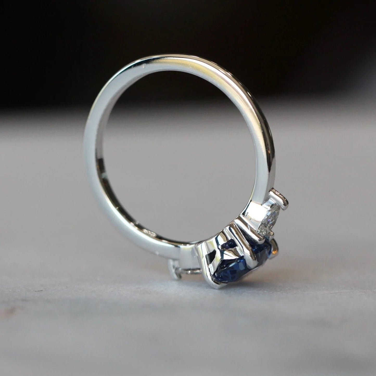 Vintage Tanzanite Ring- Sterling Silver Ring- Emerald Cut Tanzanite Engagement Ring- Promise Ring- December Birthstone- Anniversary Gift