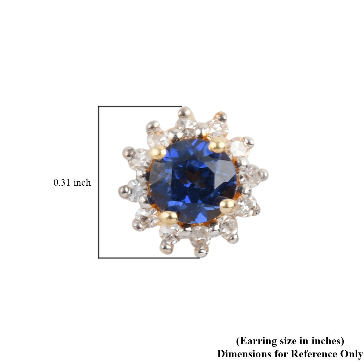 Tanzanite Earrings, Solid 14k Yellow Gold Tanzanite Diamond Halo Stud Earrings for Her, Violet Peach Gemstone Gold Earring, Anniversary Gift