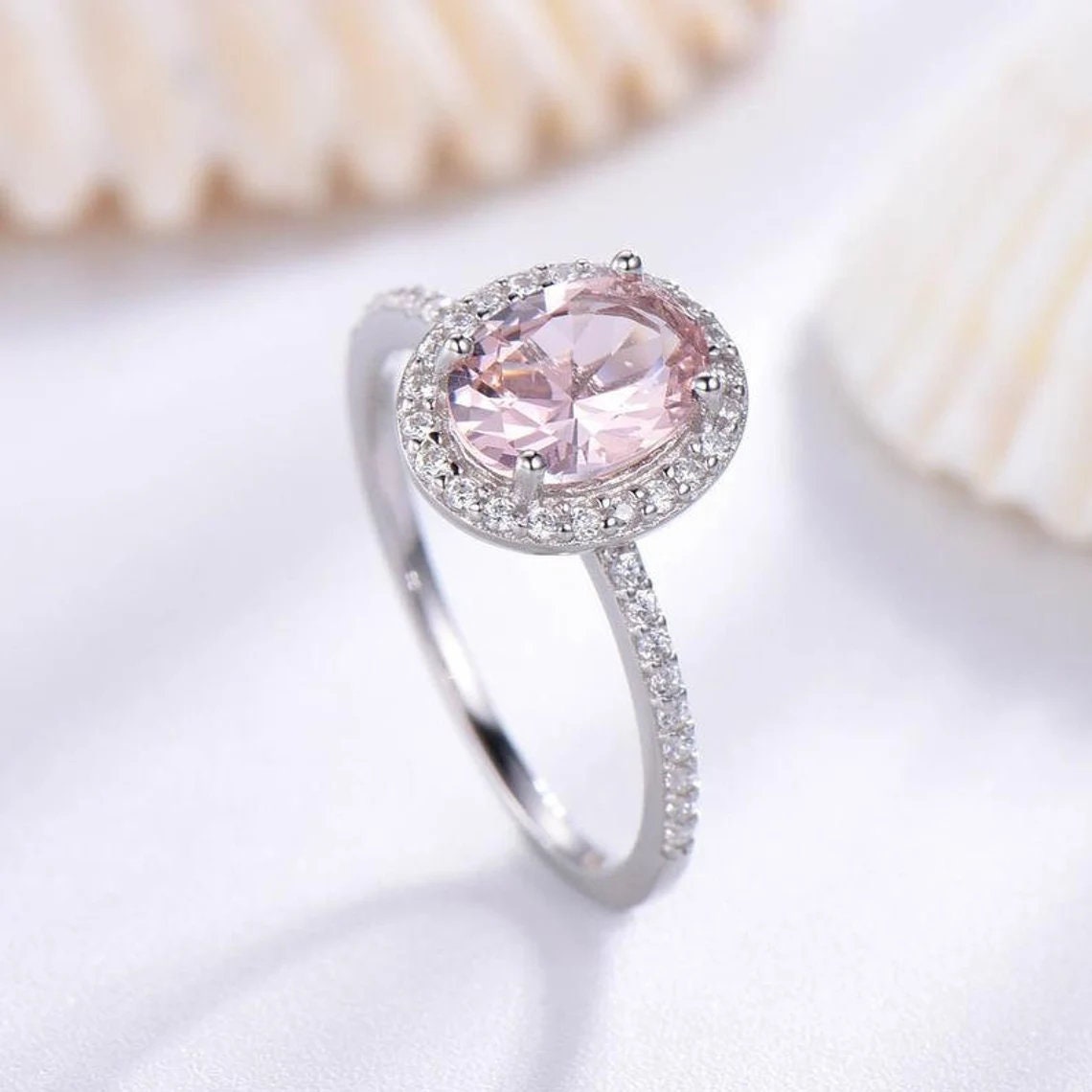 Lilac Color Rose De France Amethyst Engagement Ring, Pink Amethyst Ring, Promise Ring ,Wedding Ring, February Birthstone, Gift for her