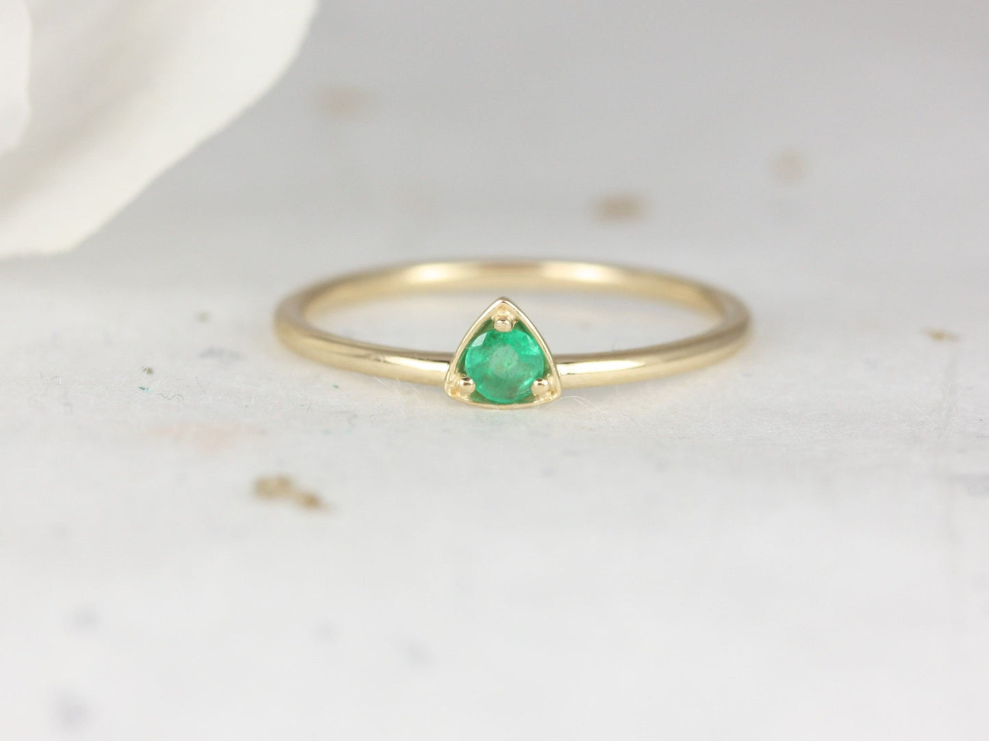 Natural Emerald Ring-14K Gold Emerald Ring For Women Engagement-Green Stone Ring-Dainty Emerald Ring-Raw Crystal Ring-Genuine Emerald Ring-