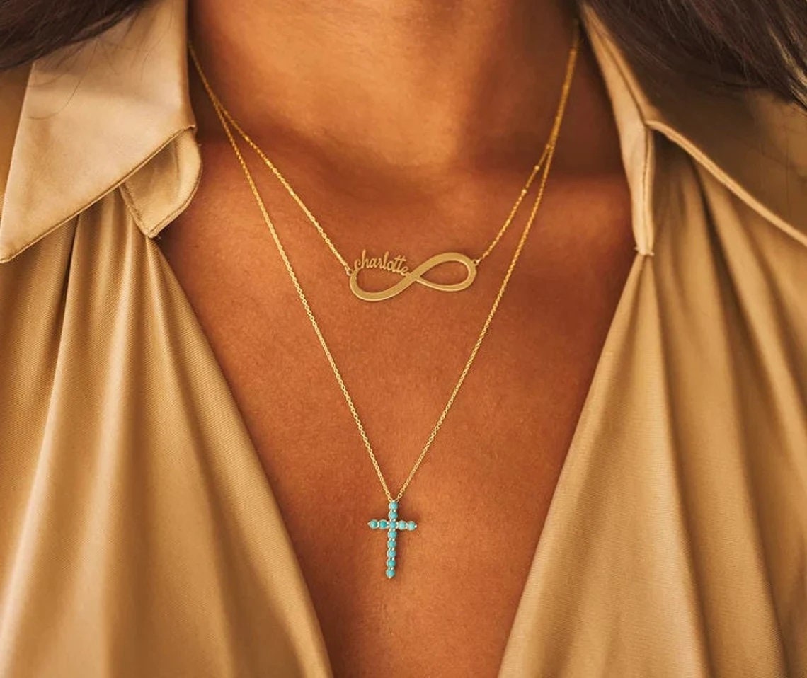 Natural turquoise Gemstone Solid 14k Gold Handmade Pendant/Gift For Anniversary/Birthday /Christmas/Engagement/November Birthstone For Women