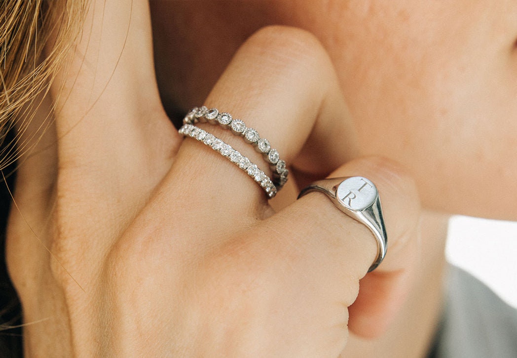 Micro Pave Eternity Diamond Wedding Ring, 1.5 MM Half Eternity Band, Dainty Stackable Band, Anniversary Gift, Half Eternity Diamond Band