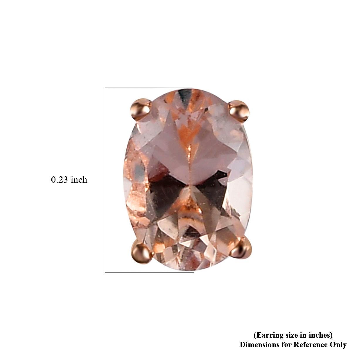 Morganite Earrings, Solid 14k Rose Gold Morganite Stud Earrings for Her, Pink Peach Gemstone Gold Earring, Anniversary Gift, Bridesmaid Gift