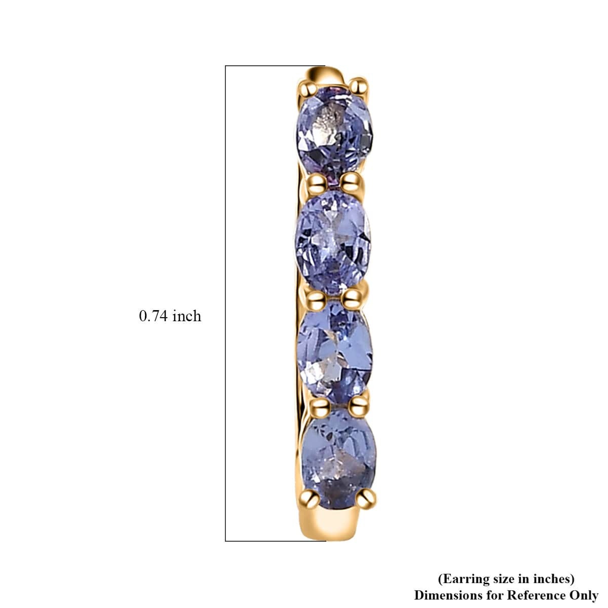 14k Yellow Gold tanzanite Hoop Earring, Hoop Earrings 14K Yellow Gold, 14K Yellow Gold Tanzanite Huggie Earrings, Gift For Her