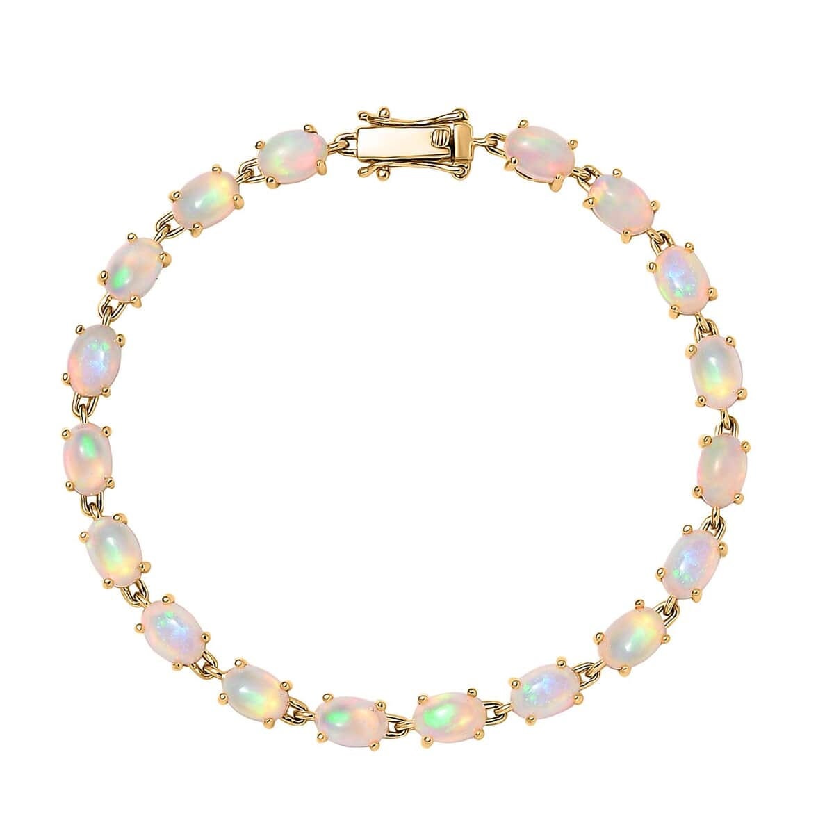 14k Gold Opal Tennis Bracelet, White Opal Bracelet, October Birthstone, Dainty Opal Bracelet, Opal Bracelet Bridal Bracelet, Gift for Her
