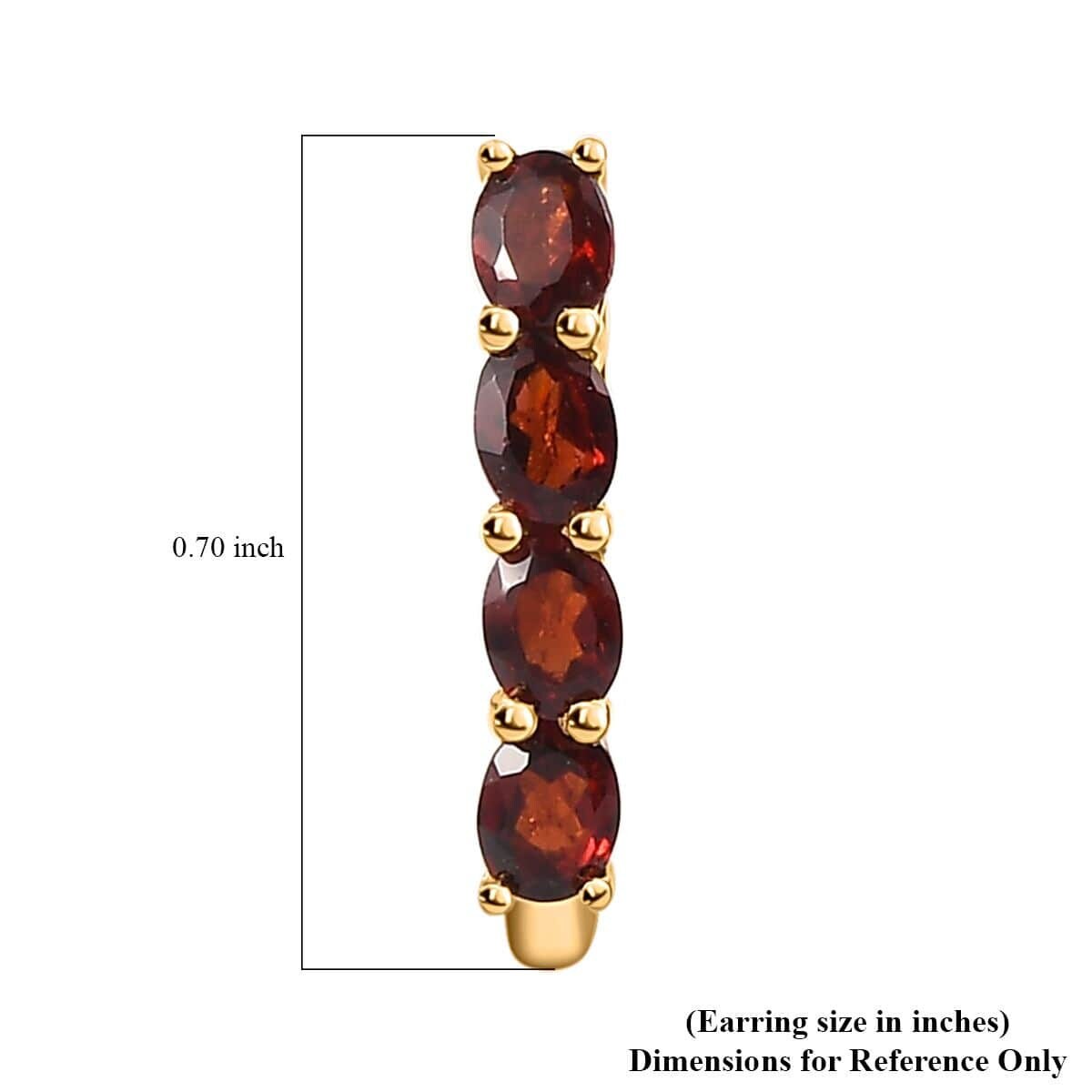 14k Yellow Gold Garnet Earrings, Genuine Garnet Hoop Silver Earrings for Women, Natural Red Gemstone Earrings, Bridesmaid Gift for Her