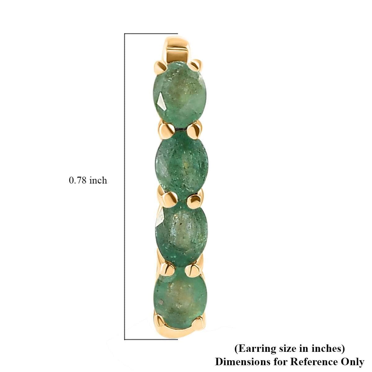 14k Yellow Gold Emerald Huggie Hoop 14K Gold Earrings For Her, May Birthstone Huggie Hoops, Hoop Minimalist Earrings, Green Gemstone Hoops