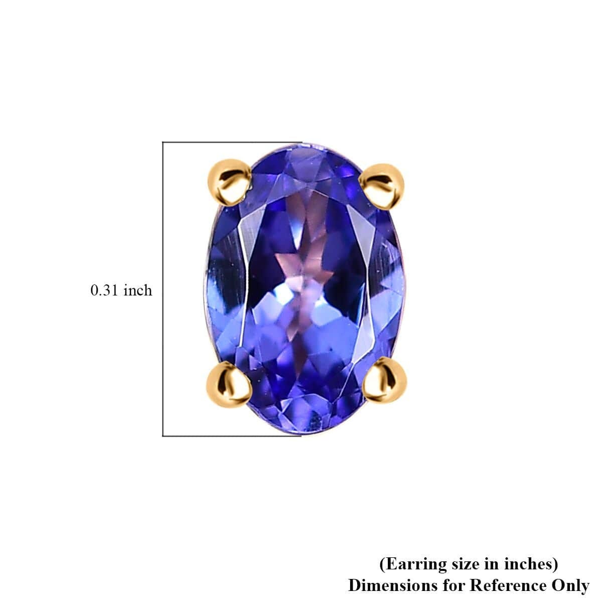 Natural Tanzanite 14k Yellow Gold Earrings, Faceted Tanzanite Studs, Everyday Studs, Dainty Earrings, December Stone, Gift For Love