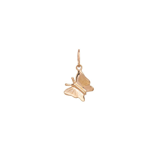 solid 14K Yellow Gold butterfly charm pendant 11x16mm, 14K Gold Butterfly Charm Pendant, 14k Solid Gold Butterfly Necklace, Gift For Her