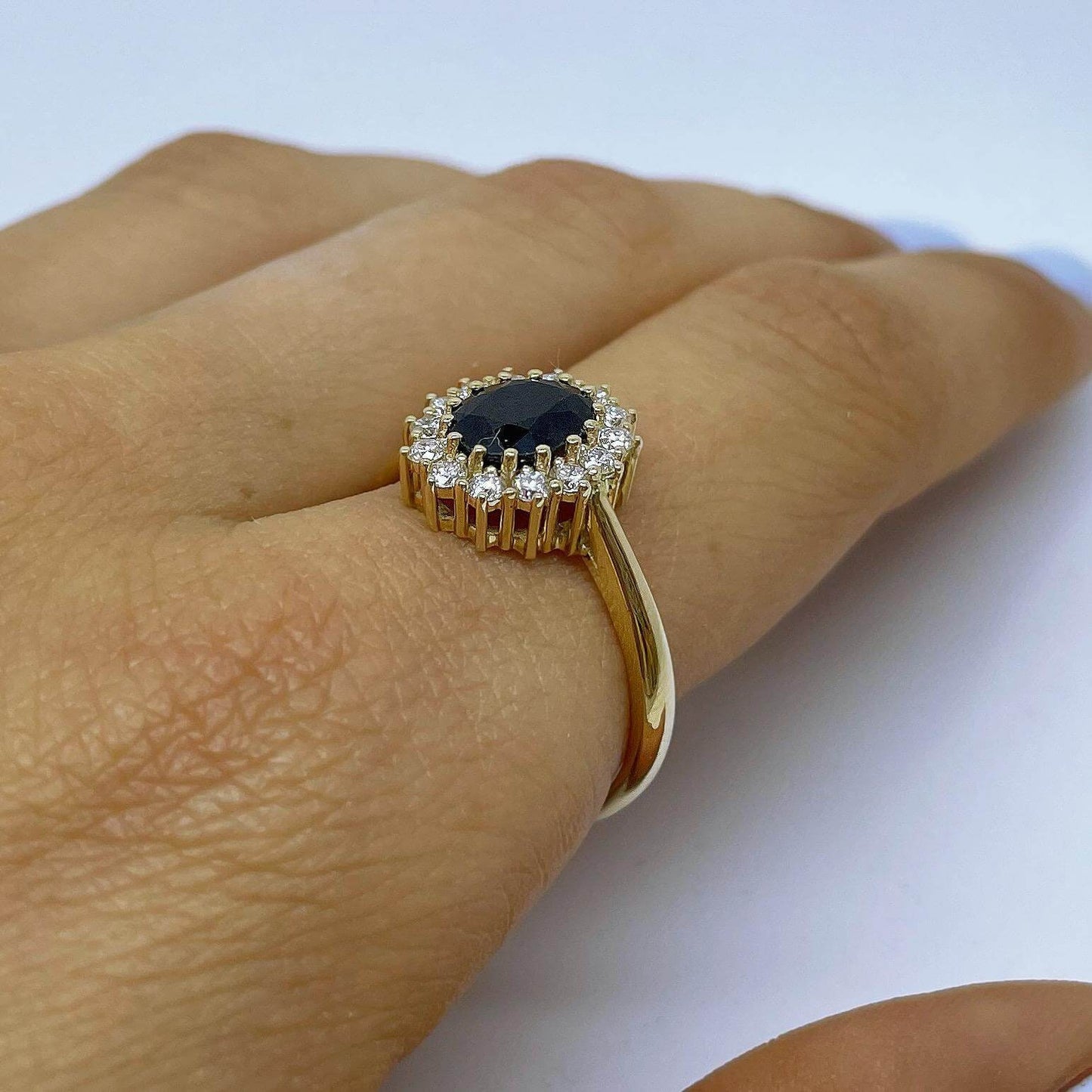 Black Onyx Engagement Ring 4ct Emerald Cut 14K Rose Gold Engagement Ring Cluster Ring Moissanite Bridal Ring Promise Ring Anniversary Gift