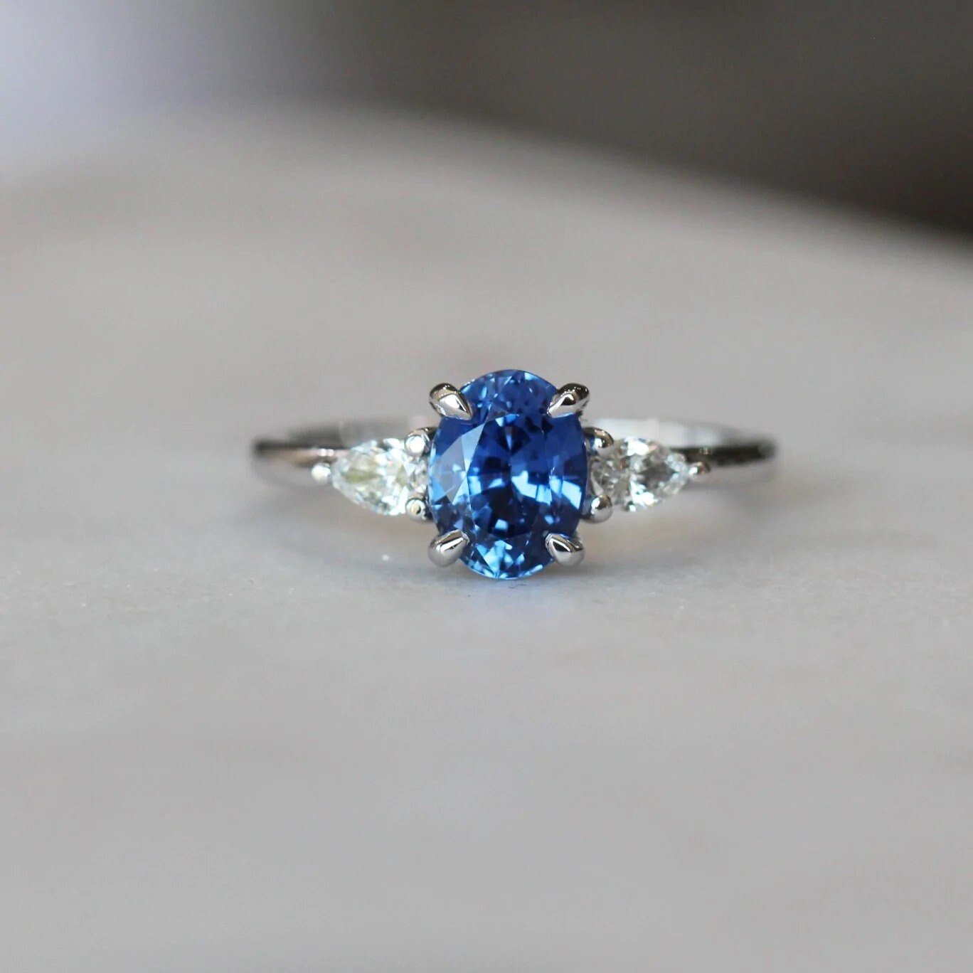 Vintage Tanzanite Ring- Sterling Silver Ring- Emerald Cut Tanzanite Engagement Ring- Promise Ring- December Birthstone- Anniversary Gift