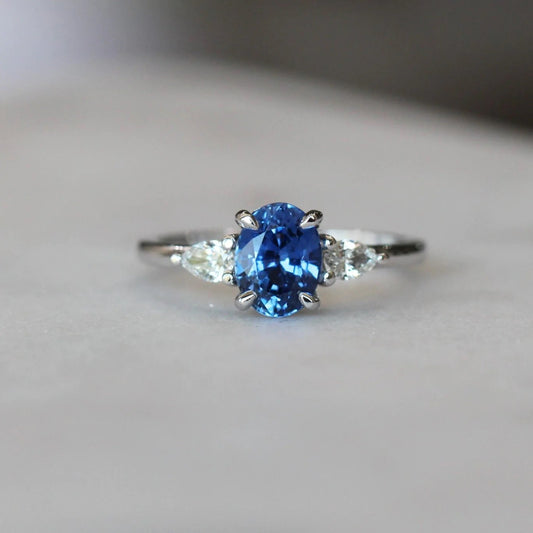 Vintage Tanzanite Ring- Sterling Silver Ring- Emerald Cut Tanzanite Engagement Ring- Promise Ring- December Birthstone- Anniversary Gift