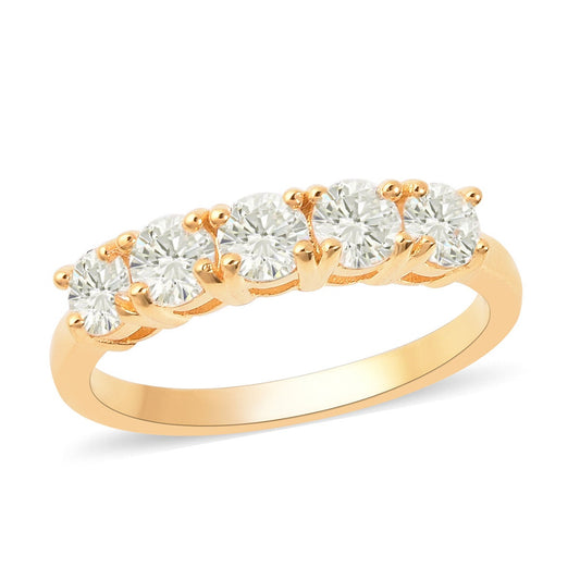 Dainty Engagement Ring/ 5mm Round Cut Moissanite Ring /925 Sterling silver/ 14K Rose Gold Ring/ Prong Set Ring/ Stack Ring/ Ring For Women