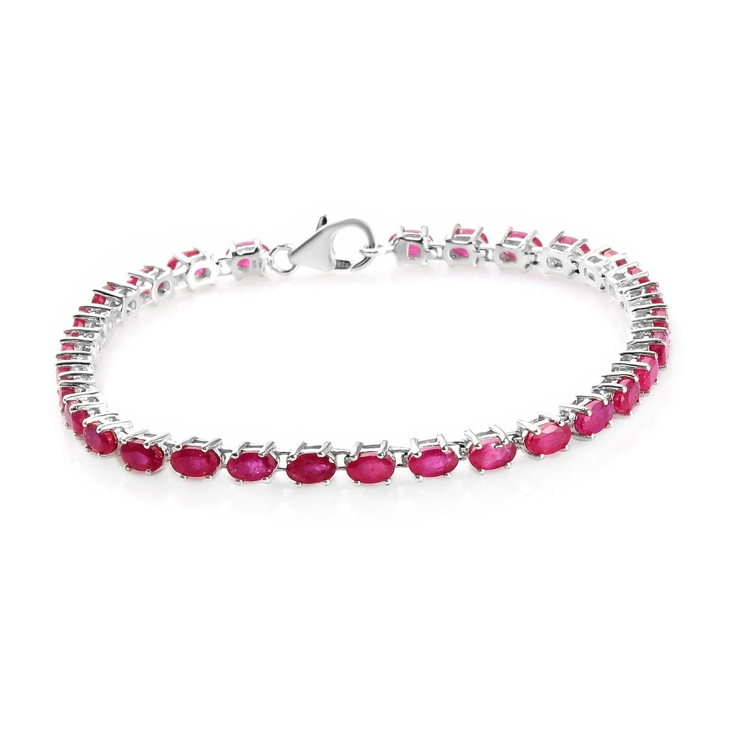 Natural Ruby Bracelet\ 925 Sterling Silver\ Tennis Bracelet\ 14K Rose Gold\ July Birthstone\ Gemstone Bracelet\ Ruby Jewelry\ Gift For Her