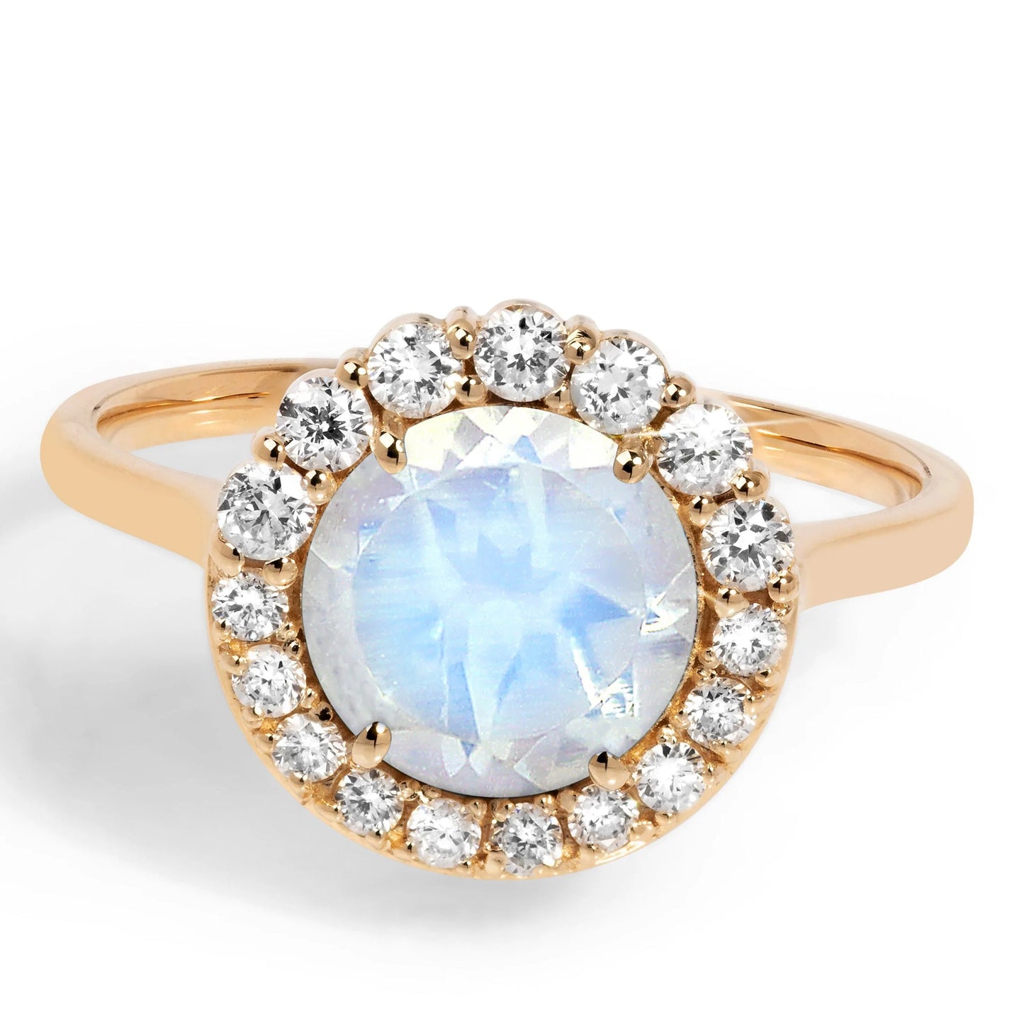 Natural Opal Diamond Ring with Gold Accents - October Birthstone