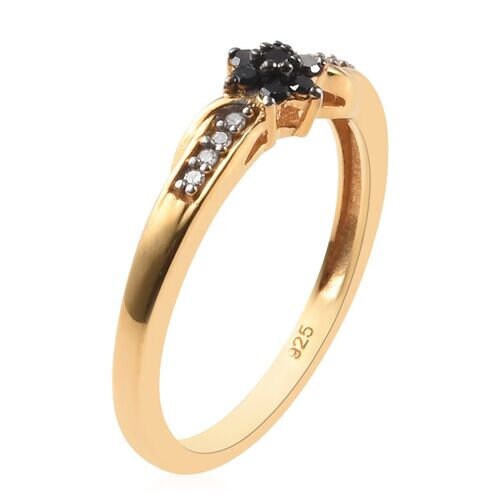 Black Onyx Engagement Ring, Round Cut 14K Rose Gold Engagement Ring, Cluster Ring, Moissanite Bridal Ring, Promise Ring, Anniversary Gift