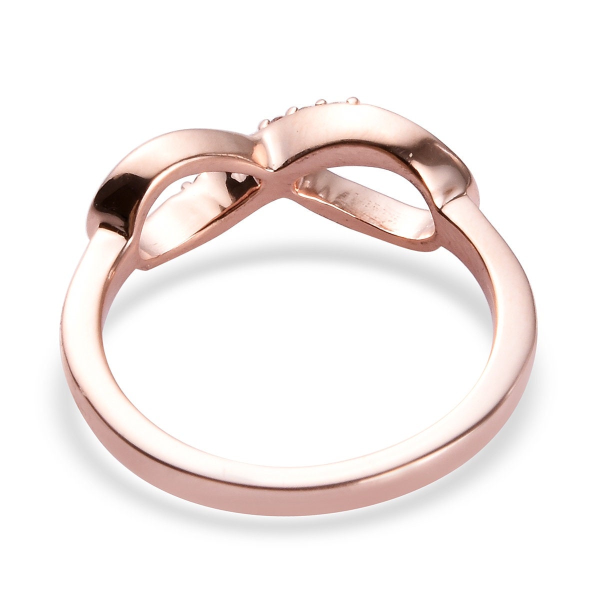 Infinity Gold Ring, 14k Gold Vermeil Infinity Ring, Cz Engagement Ring, Friendship Ring, Trendy Birthday Gift, Mother's day Gift, 14K Yellow