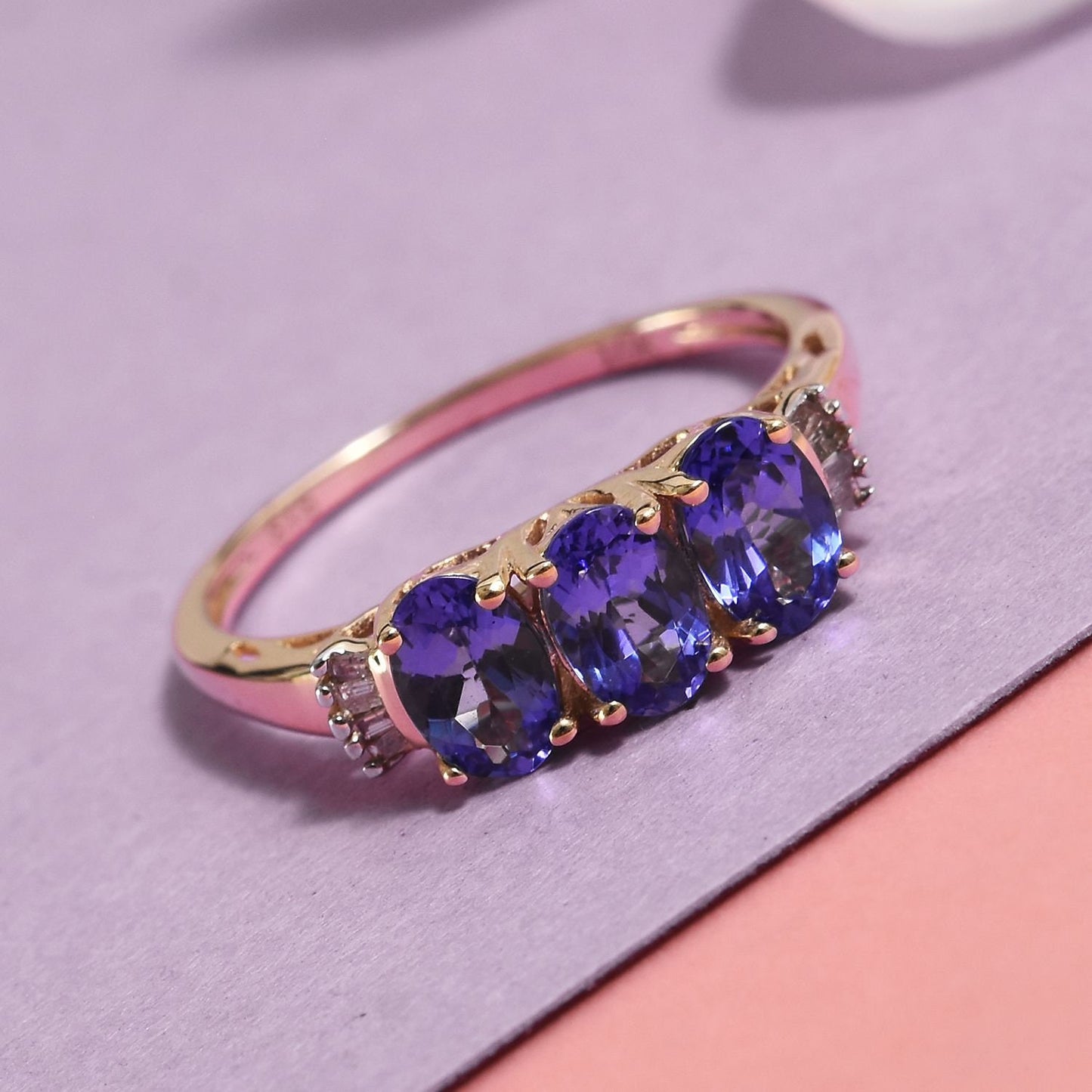 Vintage Tanzanite Ring: 925 Sterling Silver Designer Ring