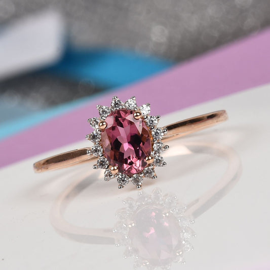 Pink Sapphire Ring, Ring, Double Halo Sapphire Ring, 925 Sterling Silver, Wedding Ring, Engagement Ring, Valentine’s Day gift.