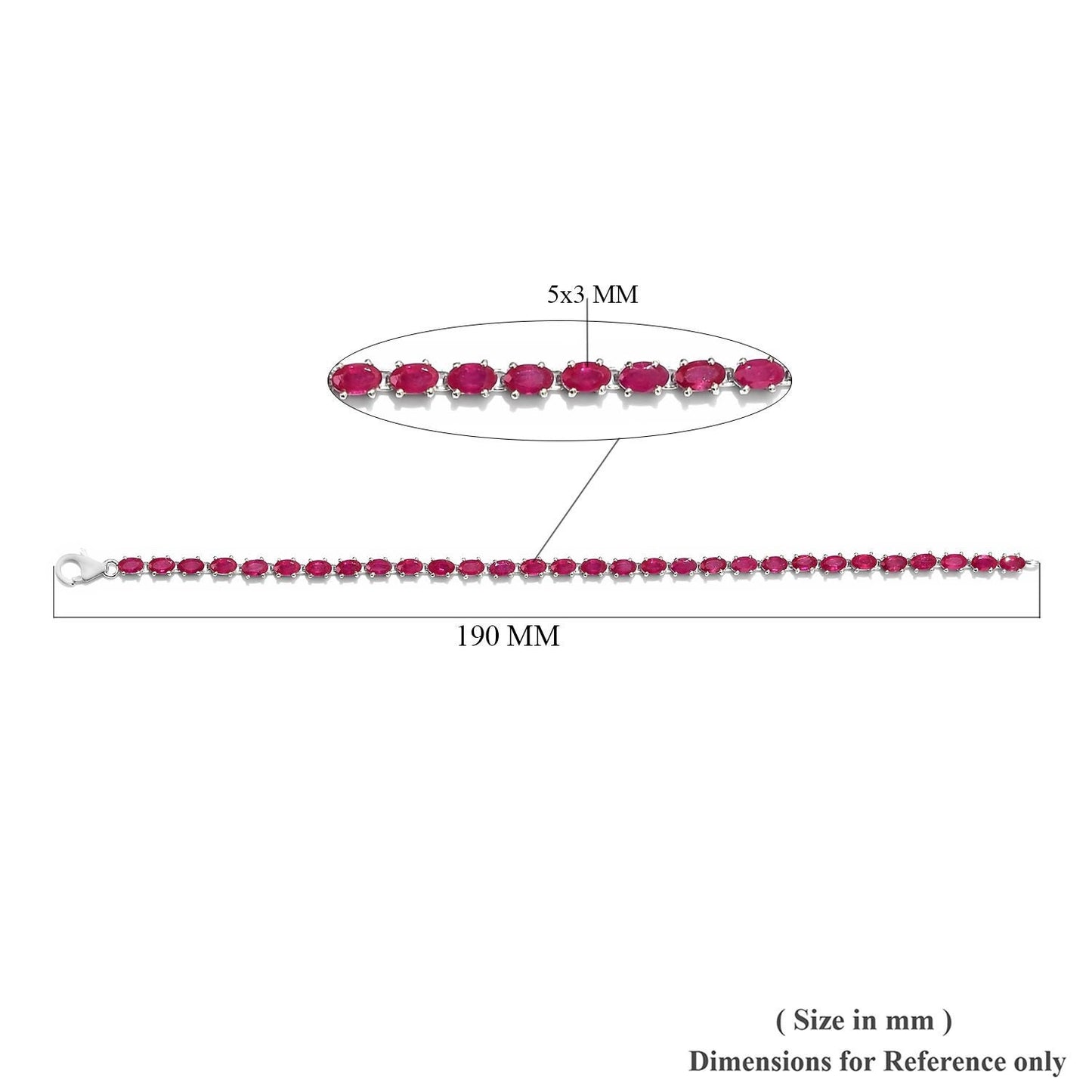 Natural Ruby Bracelet\ 925 Sterling Silver\ Tennis Bracelet\ 14K Rose Gold\ July Birthstone\ Gemstone Bracelet\ Ruby Jewelry\ Gift For Her