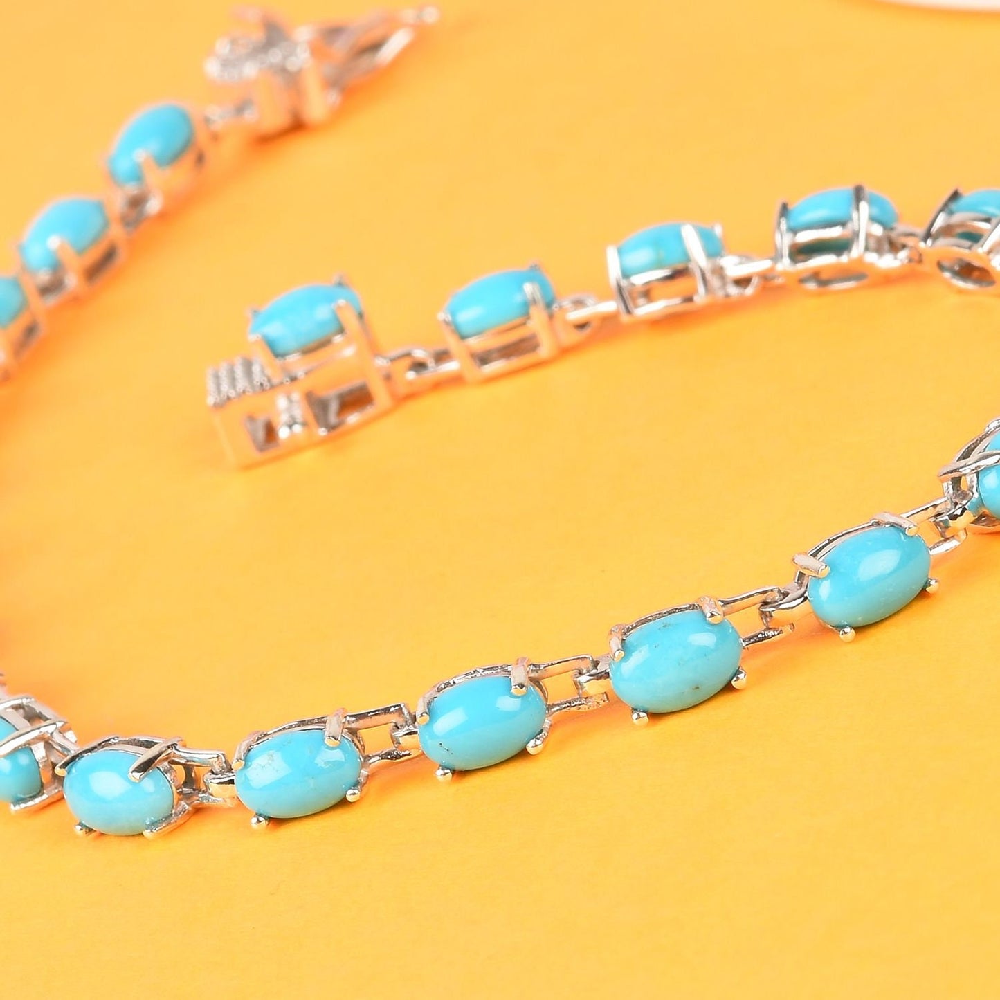 Turquoise Tennis Bracelet: 925 Sterling Silver, Dainty Jewelry