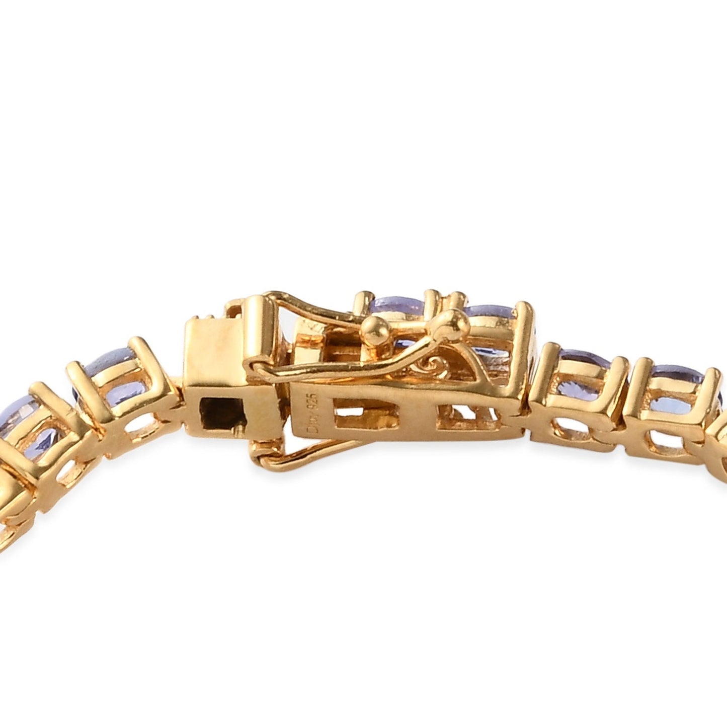 AAAA Tanzanite Tennis Bracelet in Yellow Gold Plated Sterling Silver, Tanzanite Bracelet, Gemstone Bracelet, Tanzanite Line Bracelet for Her