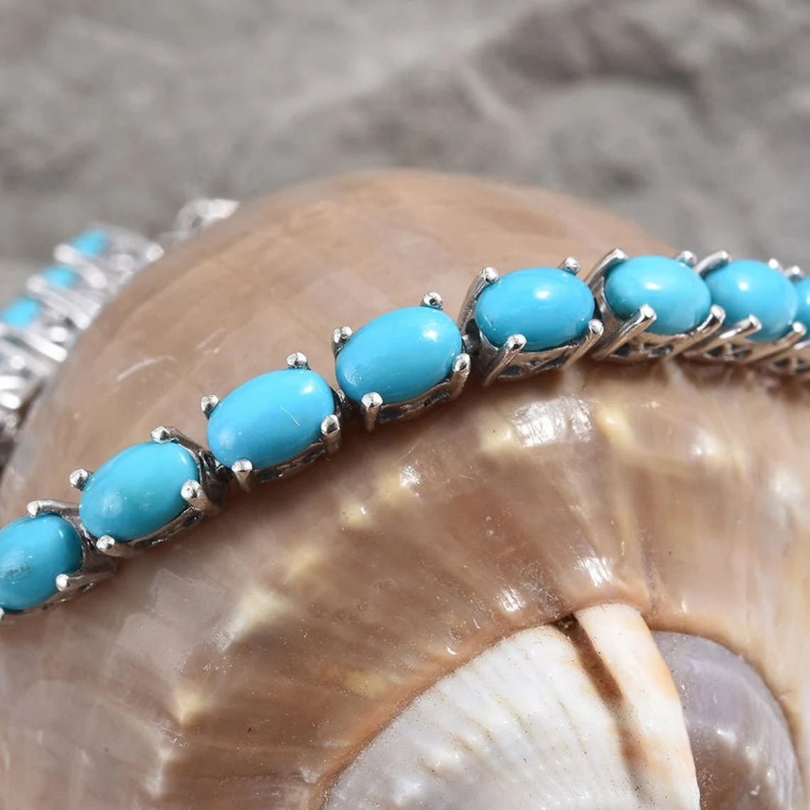 Turquoise Bracelet, Turquoise Tennis Bracelet, Dainty Bracelet, Turquoise Jewelry, Gift for Her, Minimalist Bracelet, Gold Tennis Bracelet