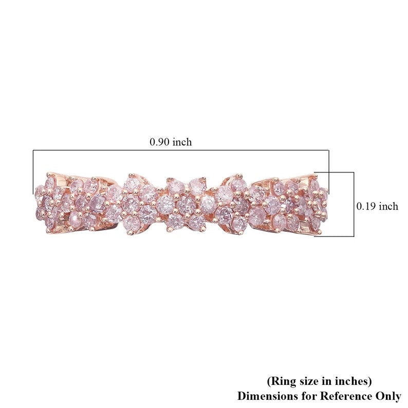 Dainty 14K Rose Gold plated, Natural Pink Diamond, Ring in silver, wedding & Engagement ring, 925 starling silver rings, gift for her, Gift