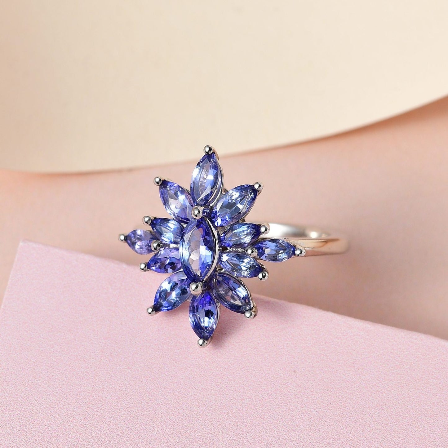 Marquise Tanzanite Ring - Dainty Sterling Silver - Minimalist Promise Jewelry