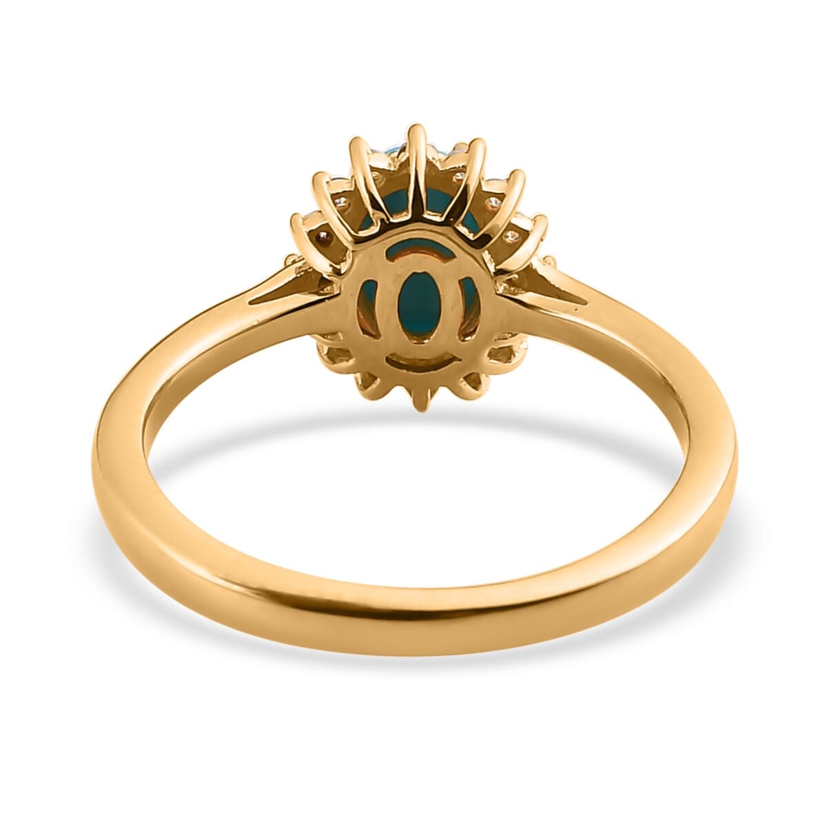 Natural Sleeping Beauty turquoise ring , Oval shape turquoise halo engagement ring, Bridal ring, Anniversary Gift, December Birthstone Ring