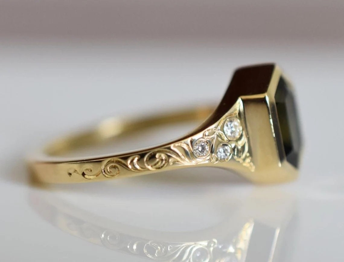 Teal green sapphire,teal sapphire engagement ring,wedding ring,green blue Madagascar sapphire ring / ring for her / 925 sterling silver ring