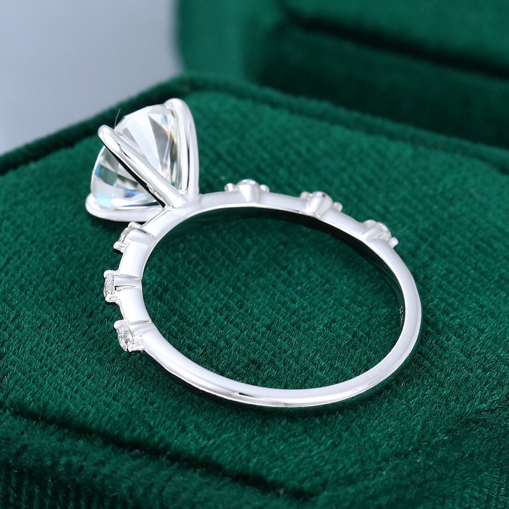 Pear Diamond 14k Gold Oval Engagement Ring - Dainty Solitaire Christmas Gift, Oval Diamond Ring -Mother's Gift, Christmas Engagement Ring