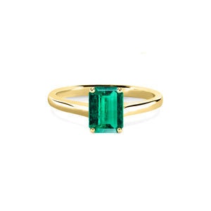 Vintage Art Deco Emerald Cut Emerald Ring Emerald Ring