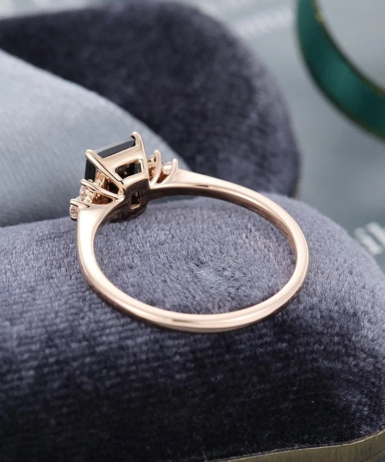 Elegant Black Onyx Ring, December Birthstone Ring, Perfect for Special Occasions, Onyx Cocktail Ring, Make a Statement with Black Gemstones