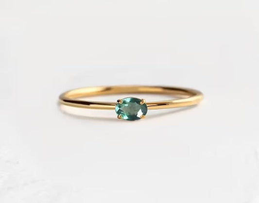 Vintage Alexandrite Ring, 24k Rose Gold Vermeil, Engagement Ring, Promise Ring, June Birthstone ring, Anniversary Gift for Her, promise ring