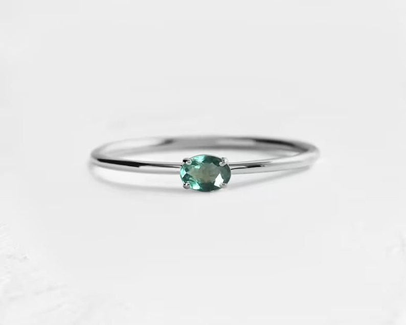 Vintage Alexandrite Ring, 24k Rose Gold Vermeil, Engagement Ring, Promise Ring, June Birthstone ring, Anniversary Gift for Her, promise ring