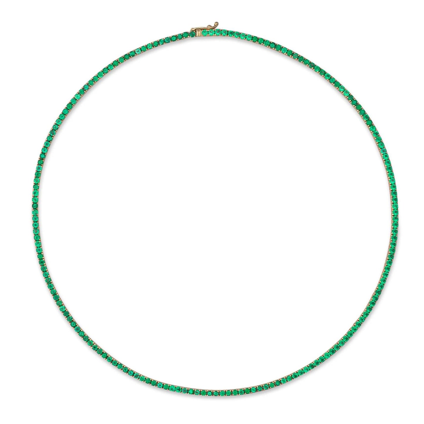 Emerald  Tennis Necklace, 3mm Emerald Tennis Necklace,  Necklace For Mom, Grandma Gift, Initial Necklace, pregnancy gift, gift for her