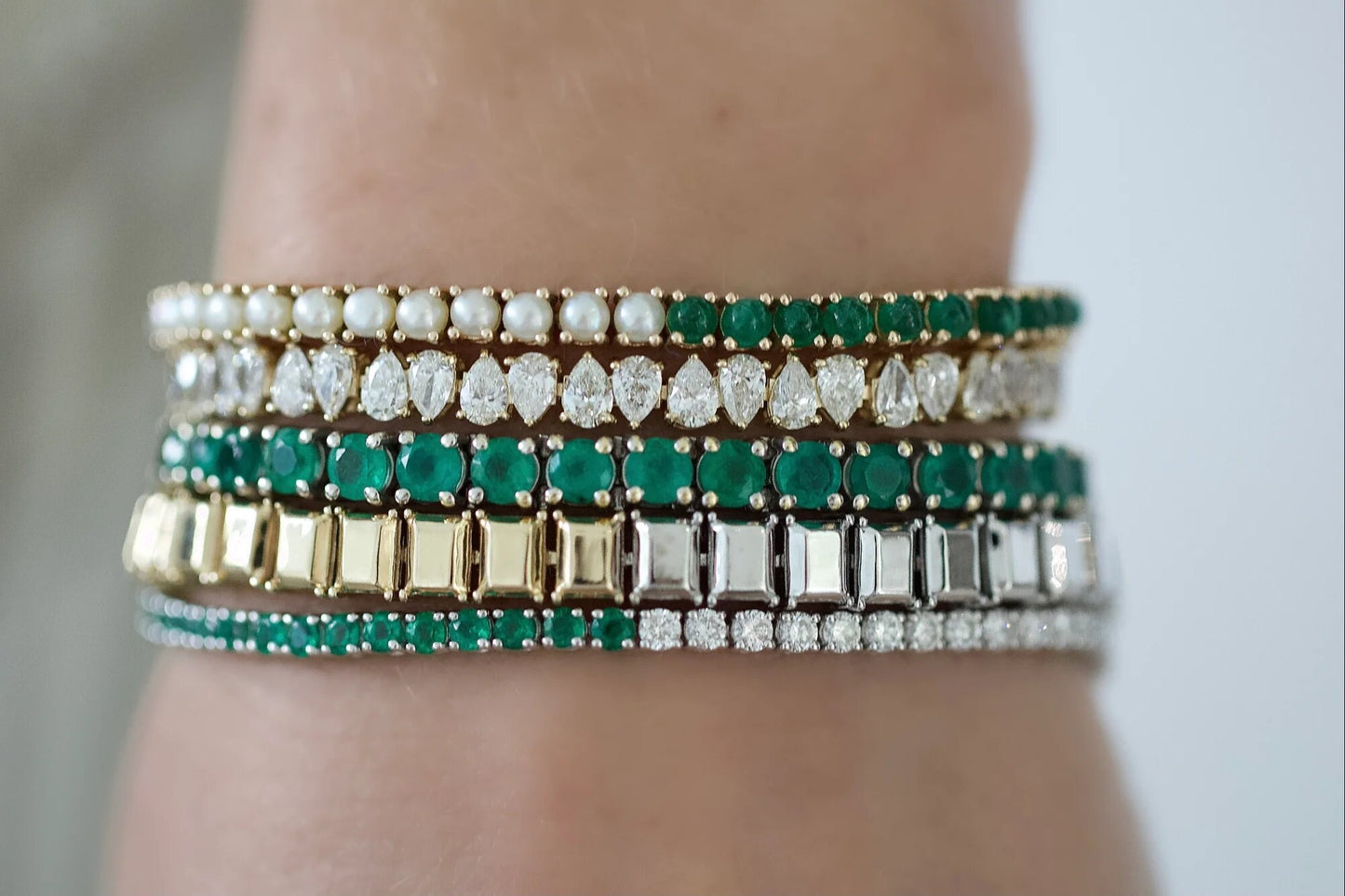 Natural Emerald Bracelet, Tennis Bracelet, Silver Bracelet, Gold Tennis Bracelet,Dainty Bracelet,BridalJewelry,Bridesmaid Gift, Gift For Her