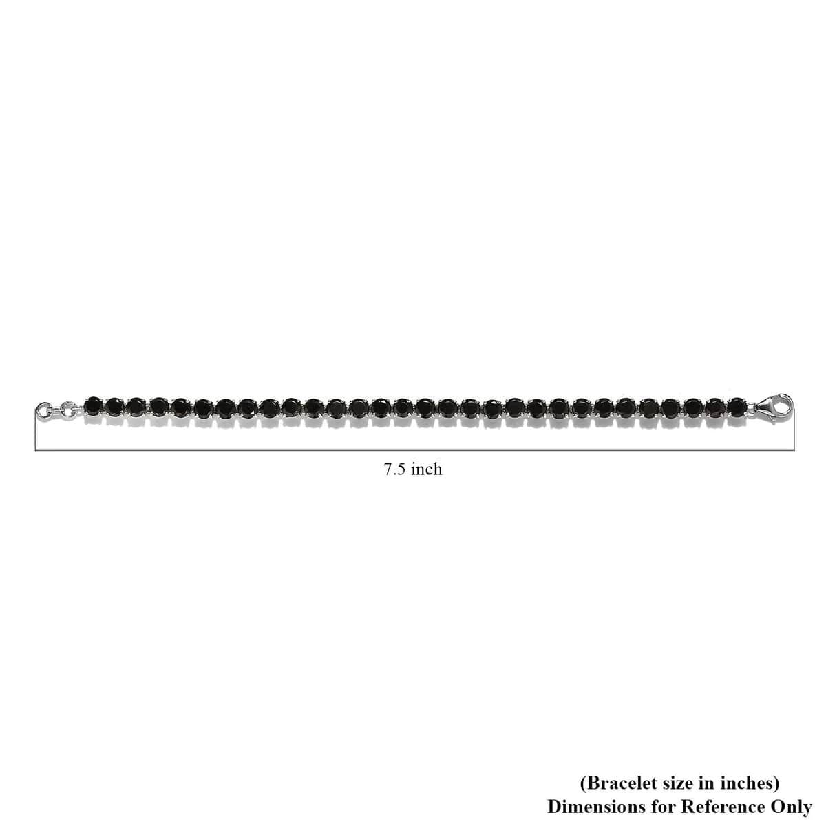 Elite Shungite Tennis Bracelet in Platinum Over Sterling Silver, Silver Tennis 9.10 ctw Bracelets, Wedding Bracelet For Gift For Her