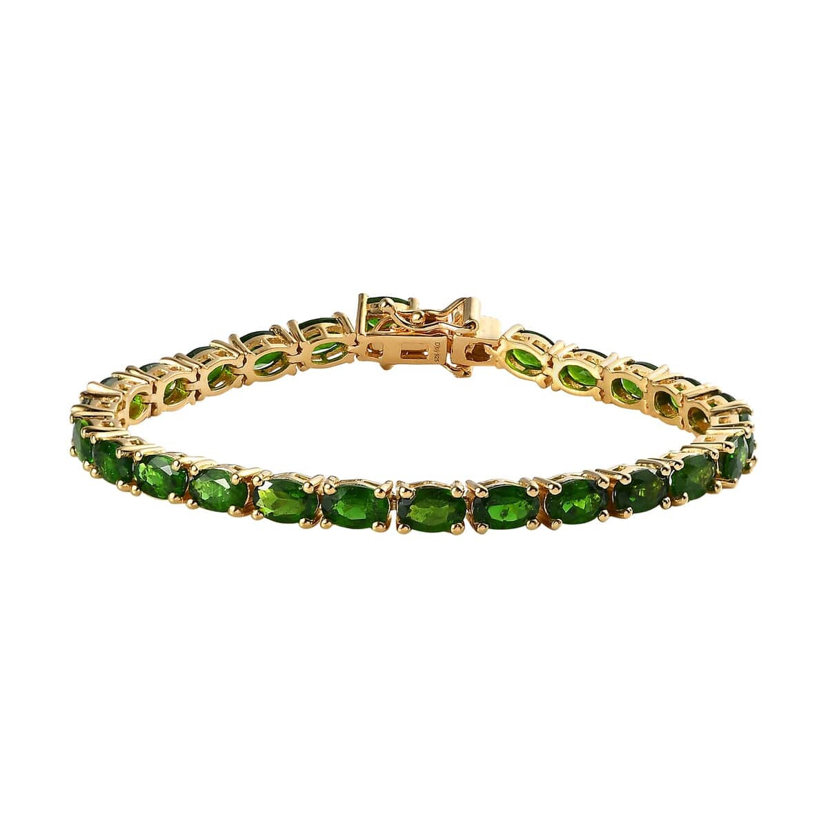 Chrome Diopside Tennis Bracelet in Vermeil Yellow Gold Over Sterling Silver 12.25 ctw Anniversary Gift  Gift for Mom, Gift For her