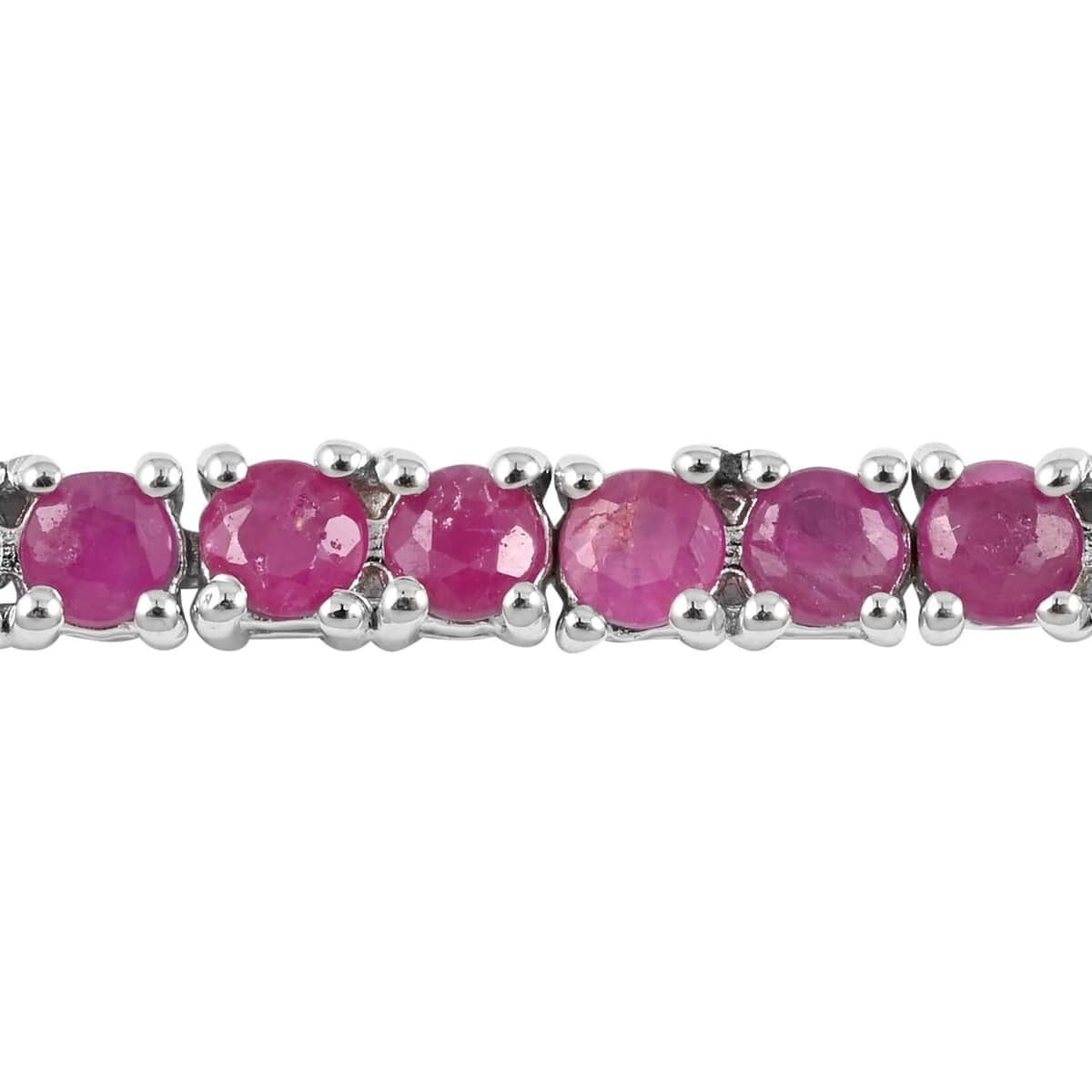 Ruby Tennis Bracelet in Platinum Bond 4.90 ctw, Beautiful Ruby Chain Bracelet, Anniversary Gifts For Her,Beautiful Tennis Chain