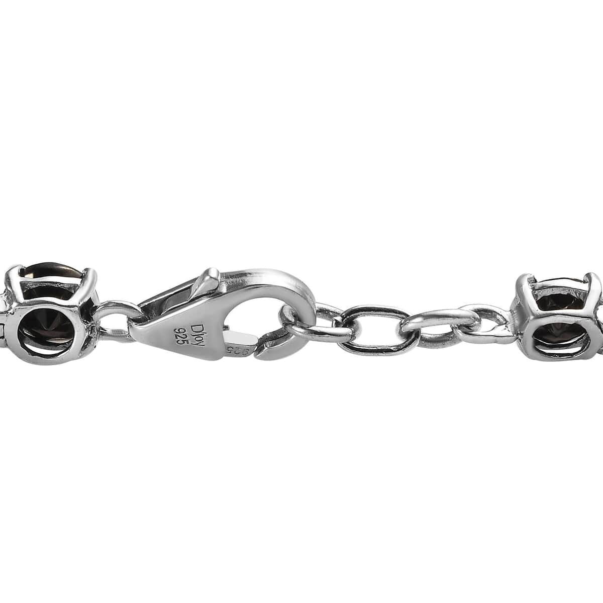 Elite Shungite Tennis Bracelet in Platinum Over Sterling Silver, Silver Tennis 9.10 ctw Bracelets, Wedding Bracelet For Gift For Her