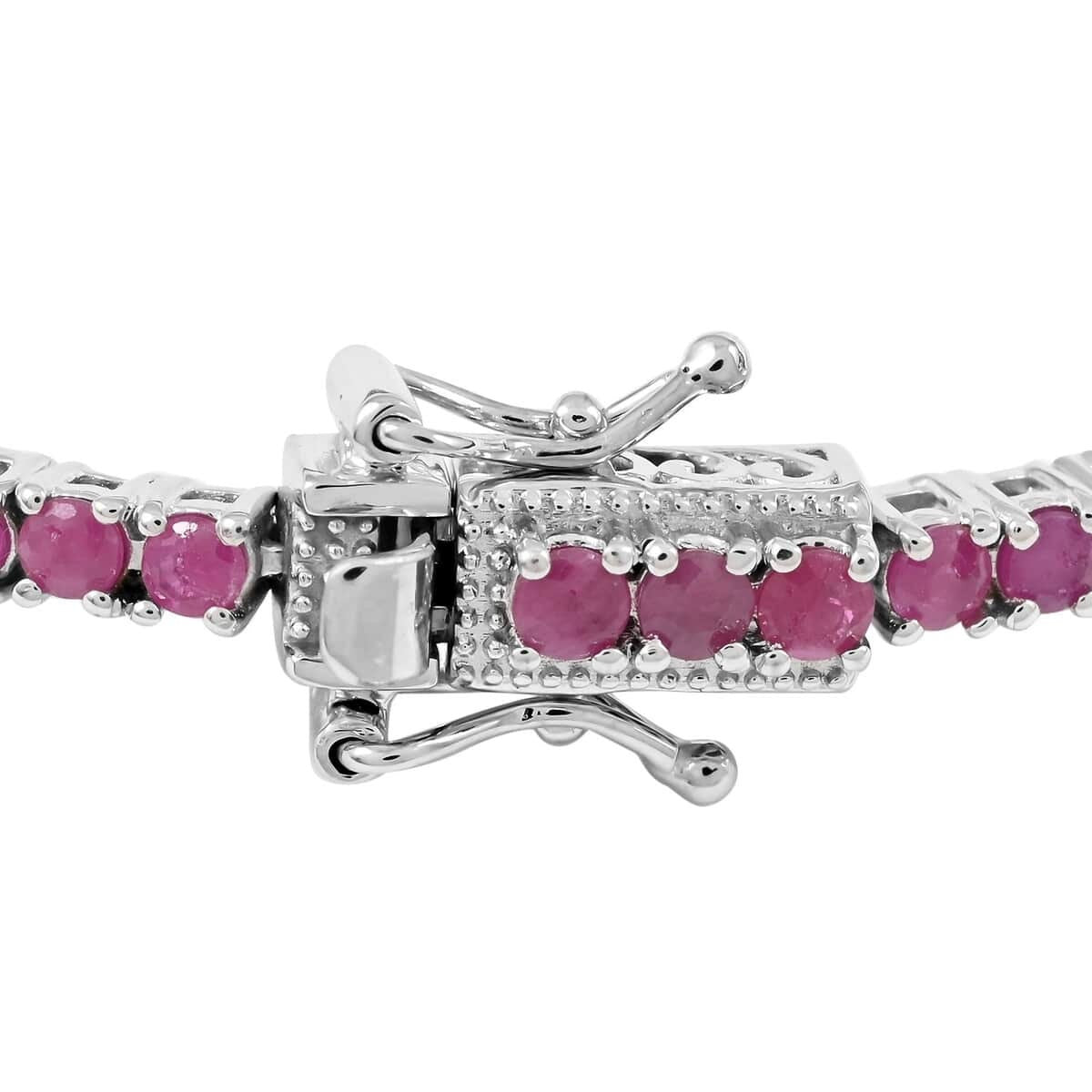 Ruby Tennis Bracelet in Platinum Bond 4.90 ctw, Beautiful Ruby Chain Bracelet, Anniversary Gifts For Her,Beautiful Tennis Chain