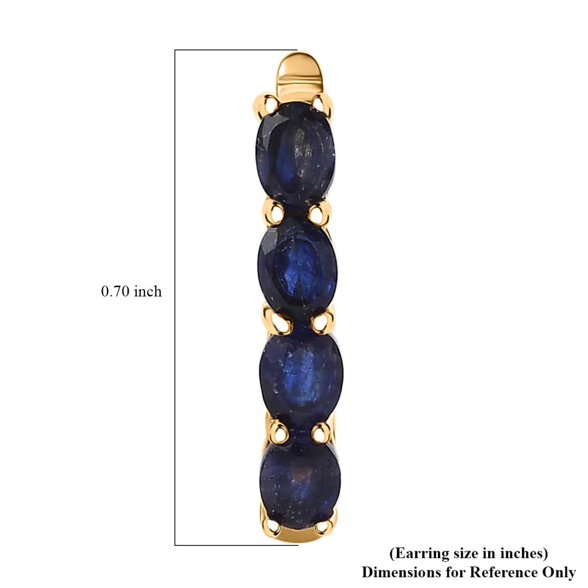14k Solid Yellow Gold Natural Blue Sapphire Earrings, 14K Gold Earrings For Her, Hoop Minimalist Earrings, Blue Gemstone Hoops,Blue sapphire